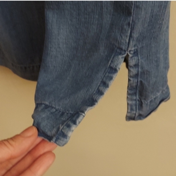 CLOTH & STONE Off the Shoulder Short Sleeve Chambray Dress - Picture 7 of 8